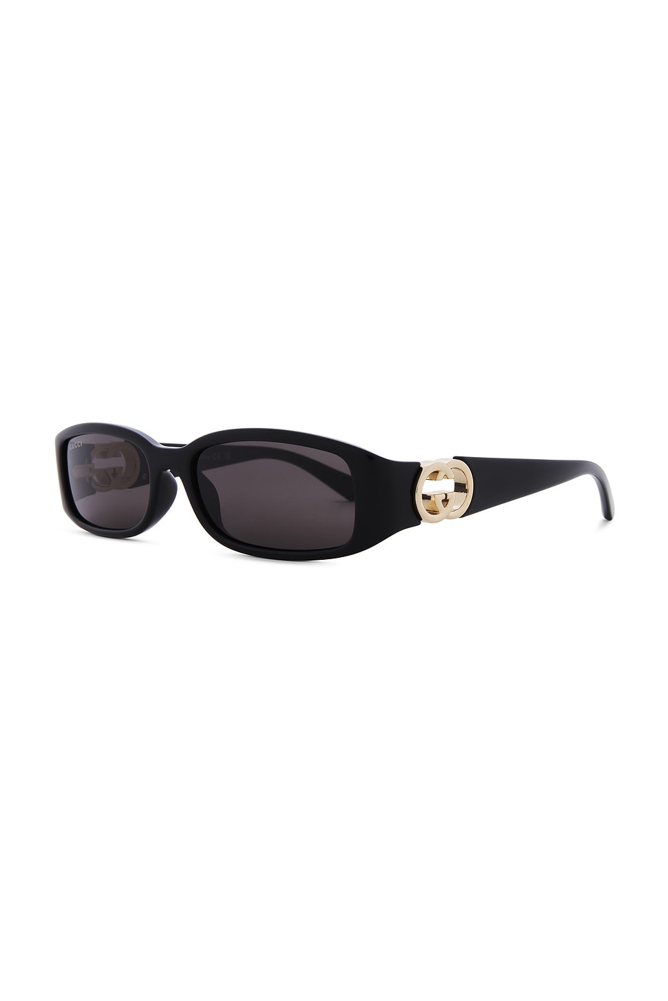 Shop Gucci Hailey Sunglasses In Black & Grey