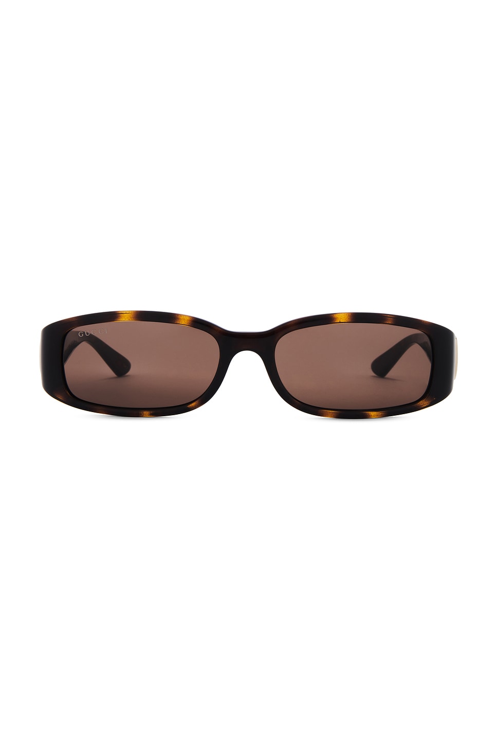 Shop Gucci Hailey Sunglasses In Dark Havana & Brown