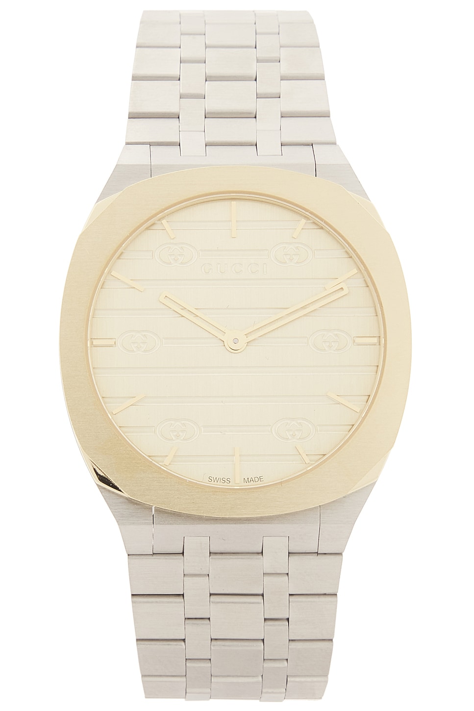 Image 1 of Gucci GG Golden Brass Dial Watch in Stainless Steel