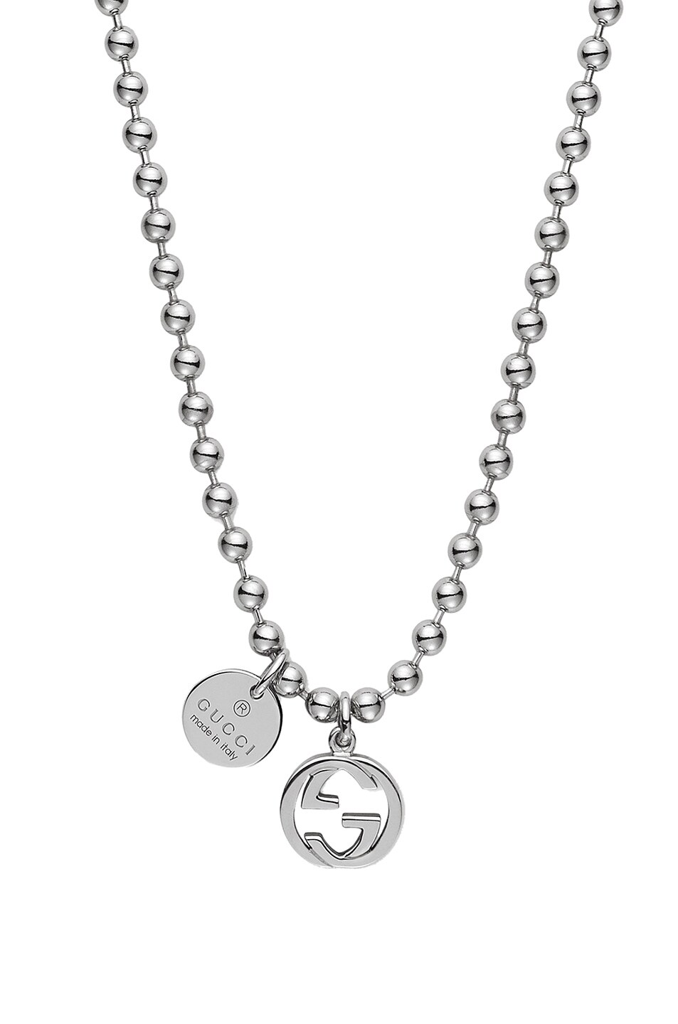 Image 1 of Gucci Boule Charm Necklace in Sterling Silver