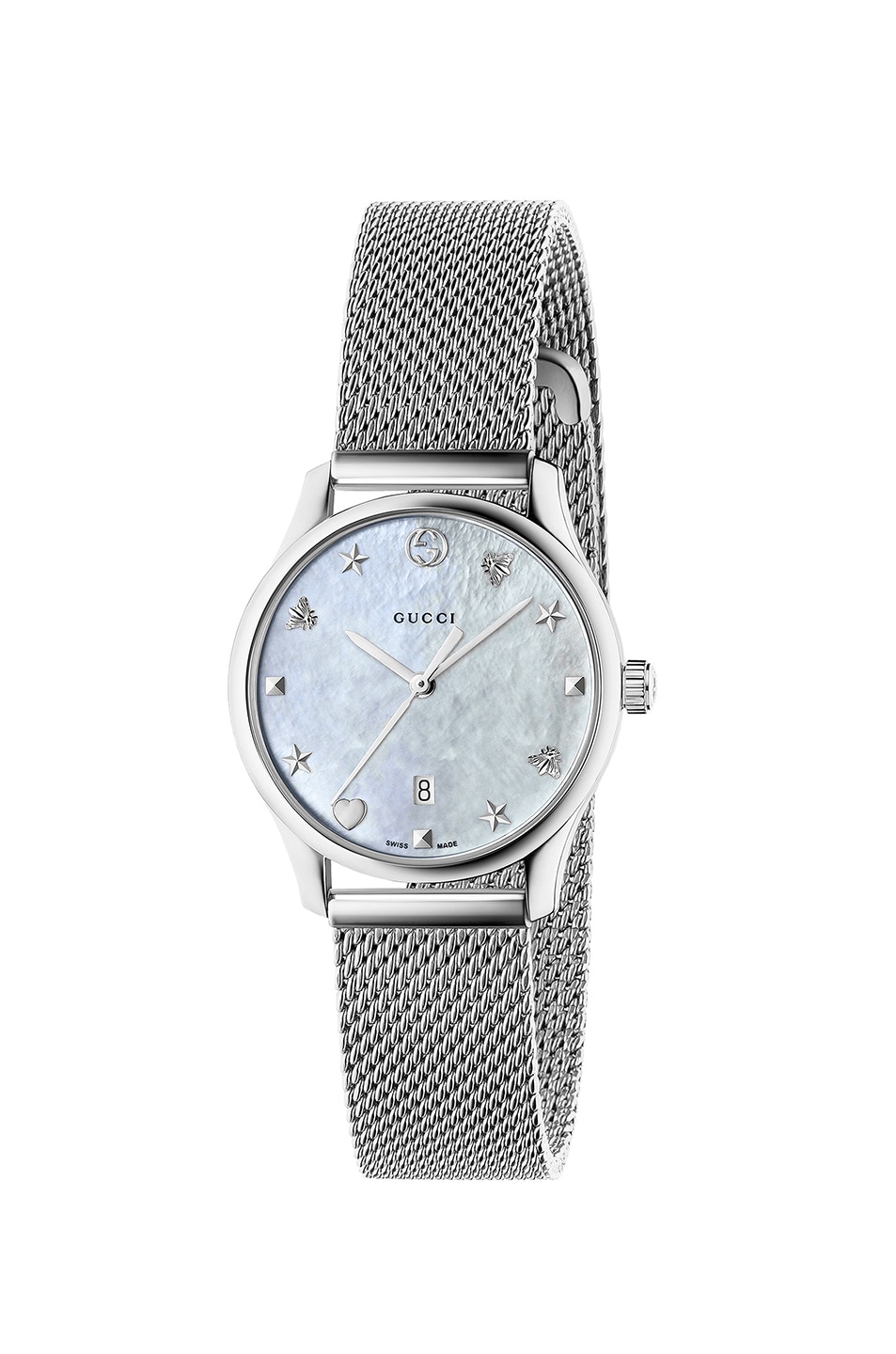 Image 1 of Gucci 29MM G-Timeless Mesh Band Watch in Steel