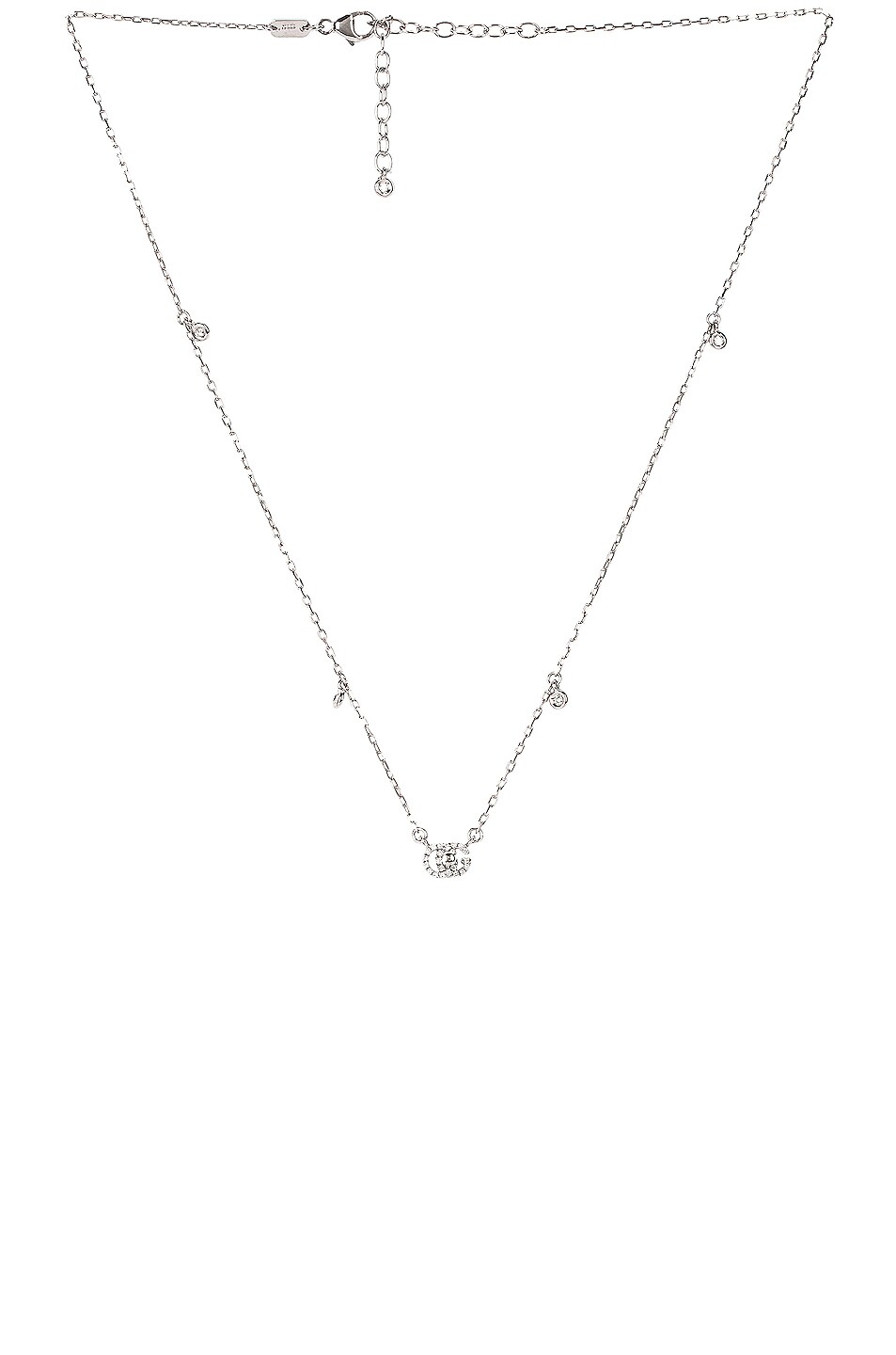Image 1 of Gucci GG Running Necklace in 18KT White Gold & Diamonds