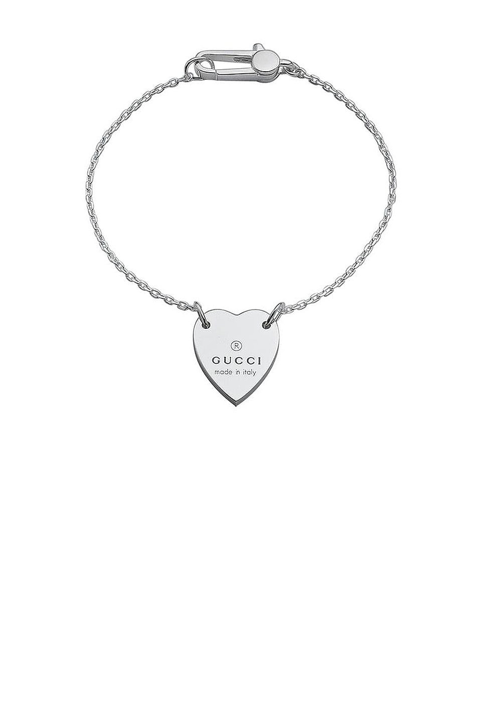 Image 1 of Gucci Trademark Heart Bracelet in Sterling Silver