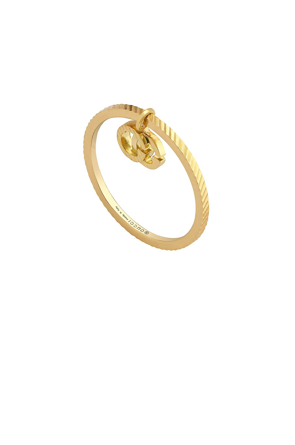 Image 1 of Gucci Running G Ring with GG Charm in Yellow Gold