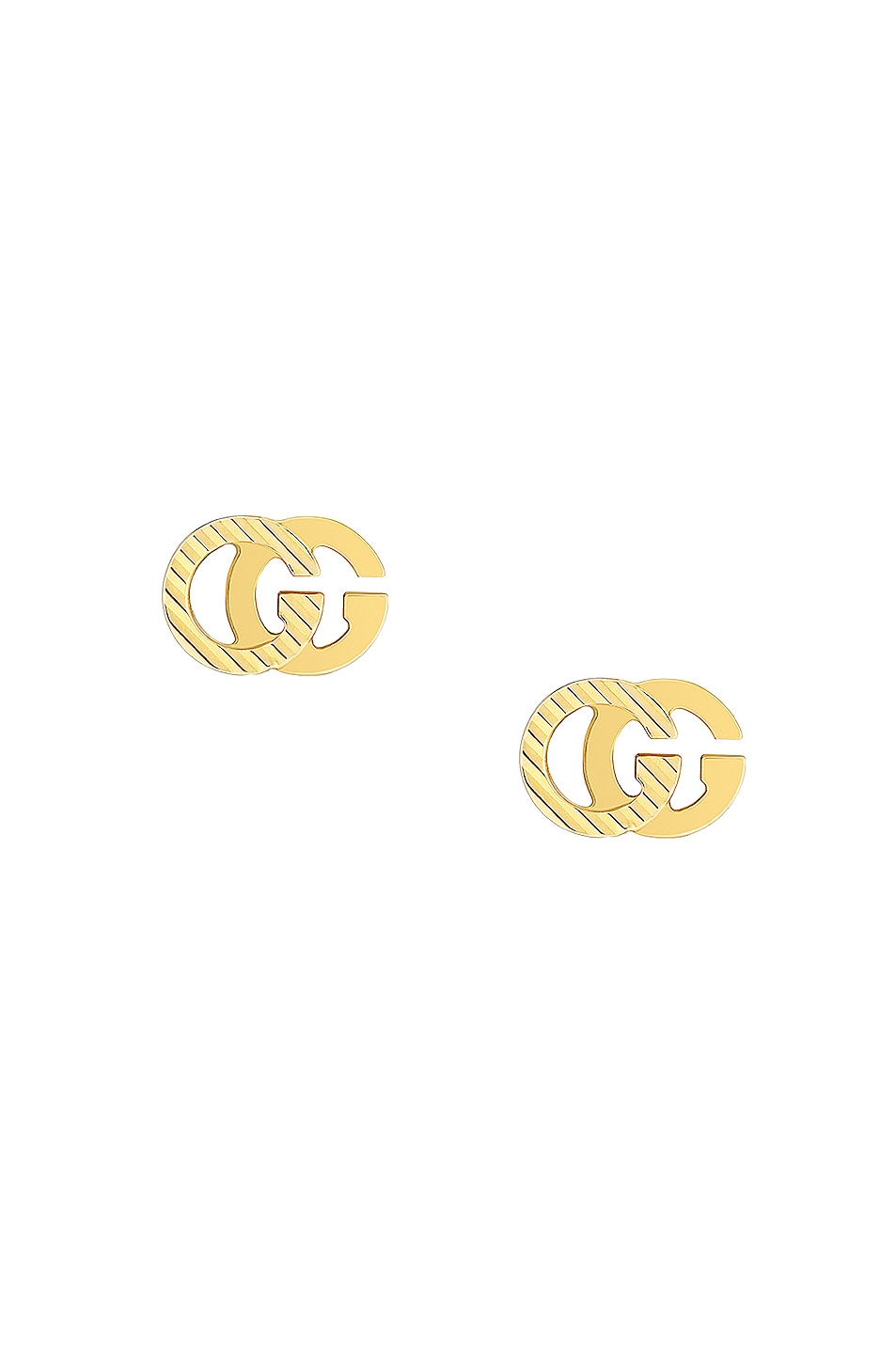 Image 1 of Gucci Running G Stud Earrings in Yellow Gold