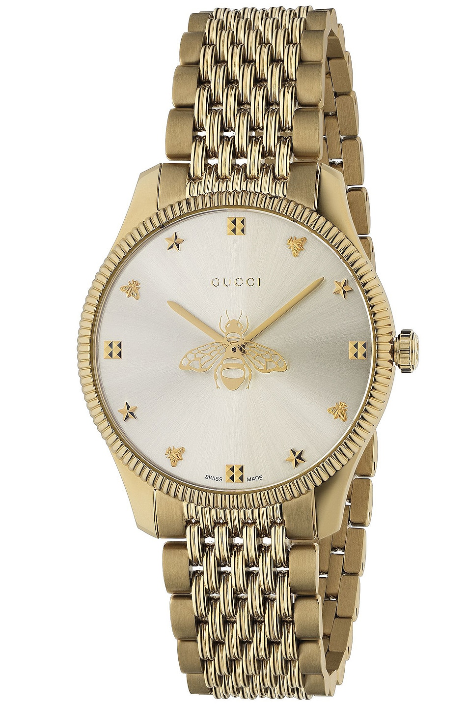 Image 1 of Gucci Bee Watch in Yellow Gold & Silver