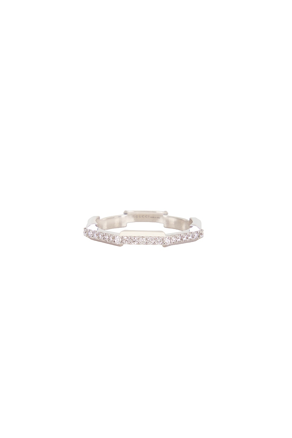 Image 1 of Gucci Link To Love Diamond Ring in White Gold & Diamonds