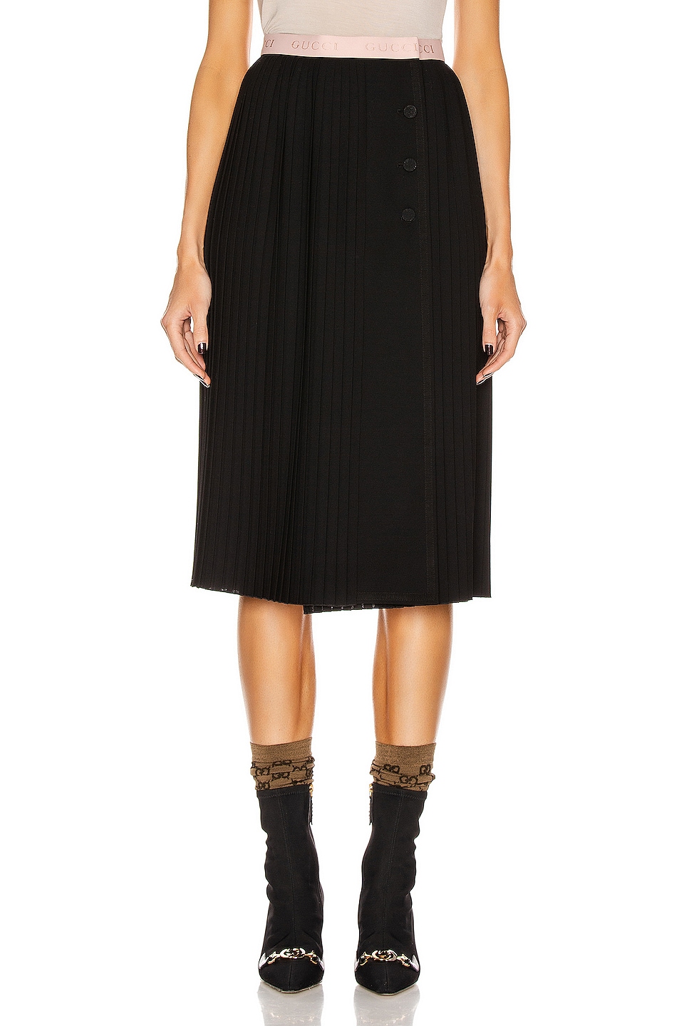 Image 1 of Gucci Midi Skirt in Black