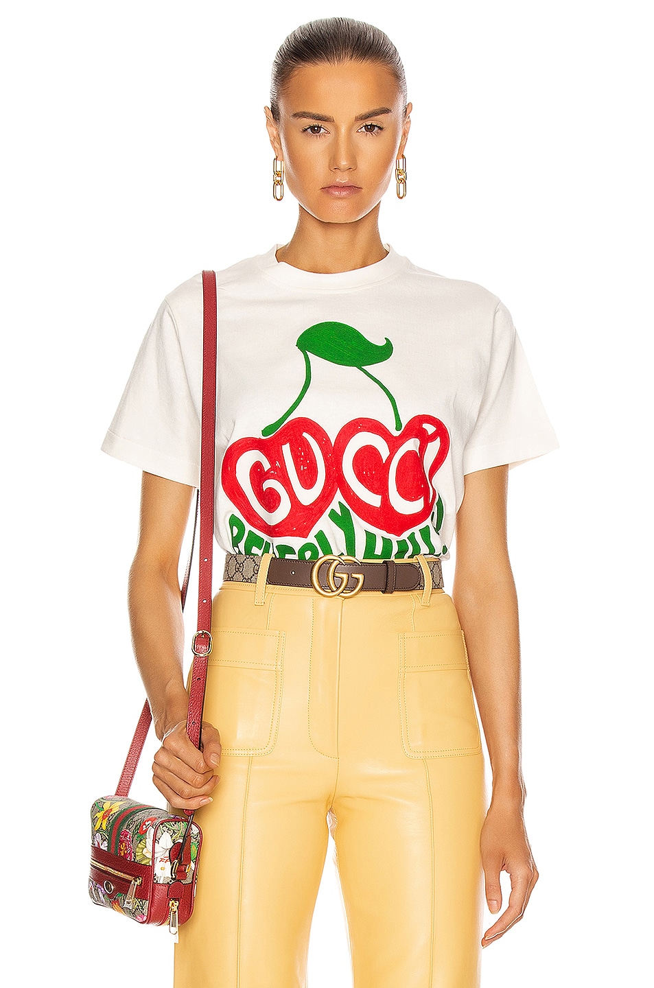 Gucci Cherry T Shirt In Sunlight Fwrd 