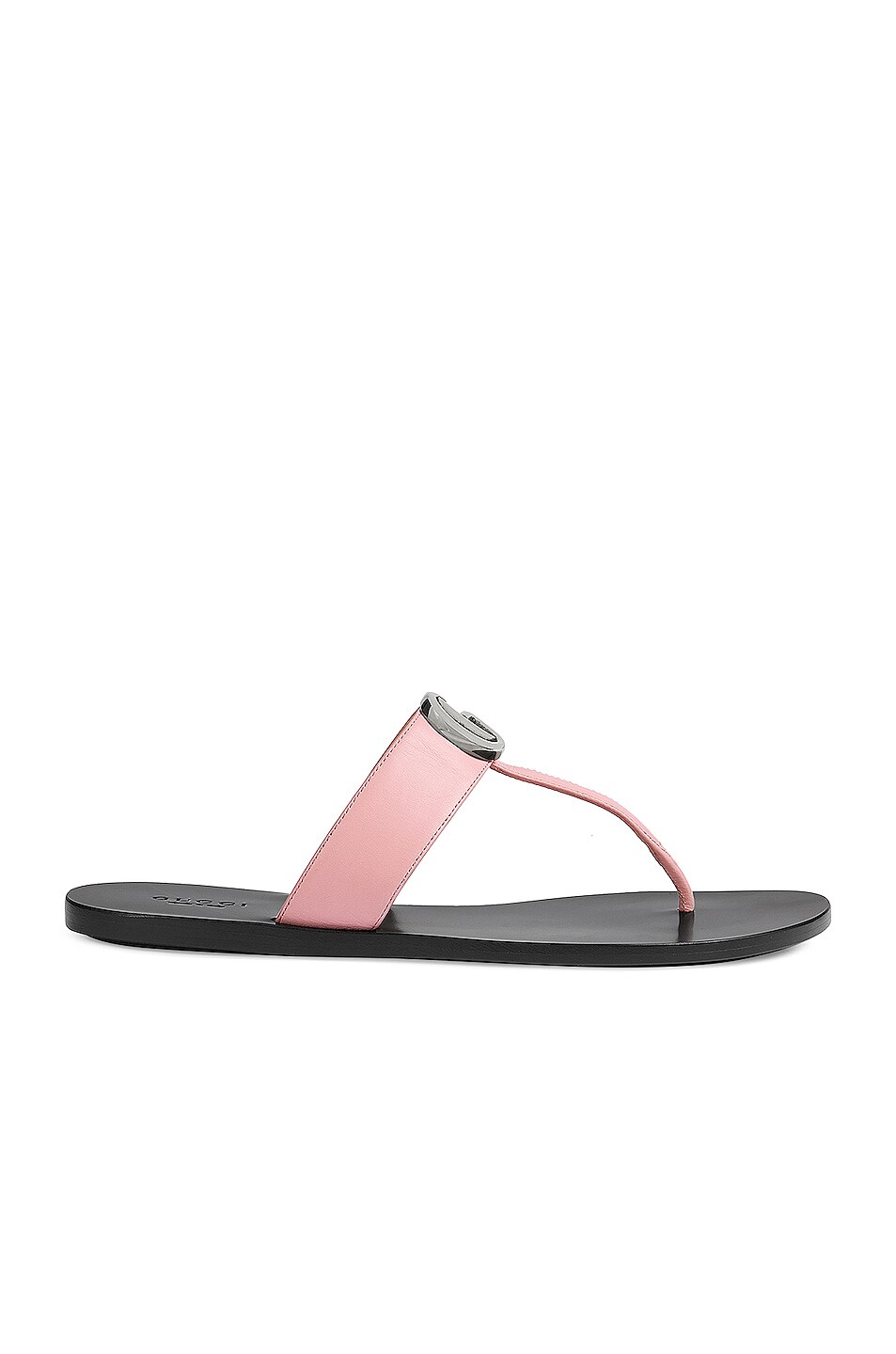 Image 1 of Gucci Marmont Leather Thong Sandals in Wild Rose