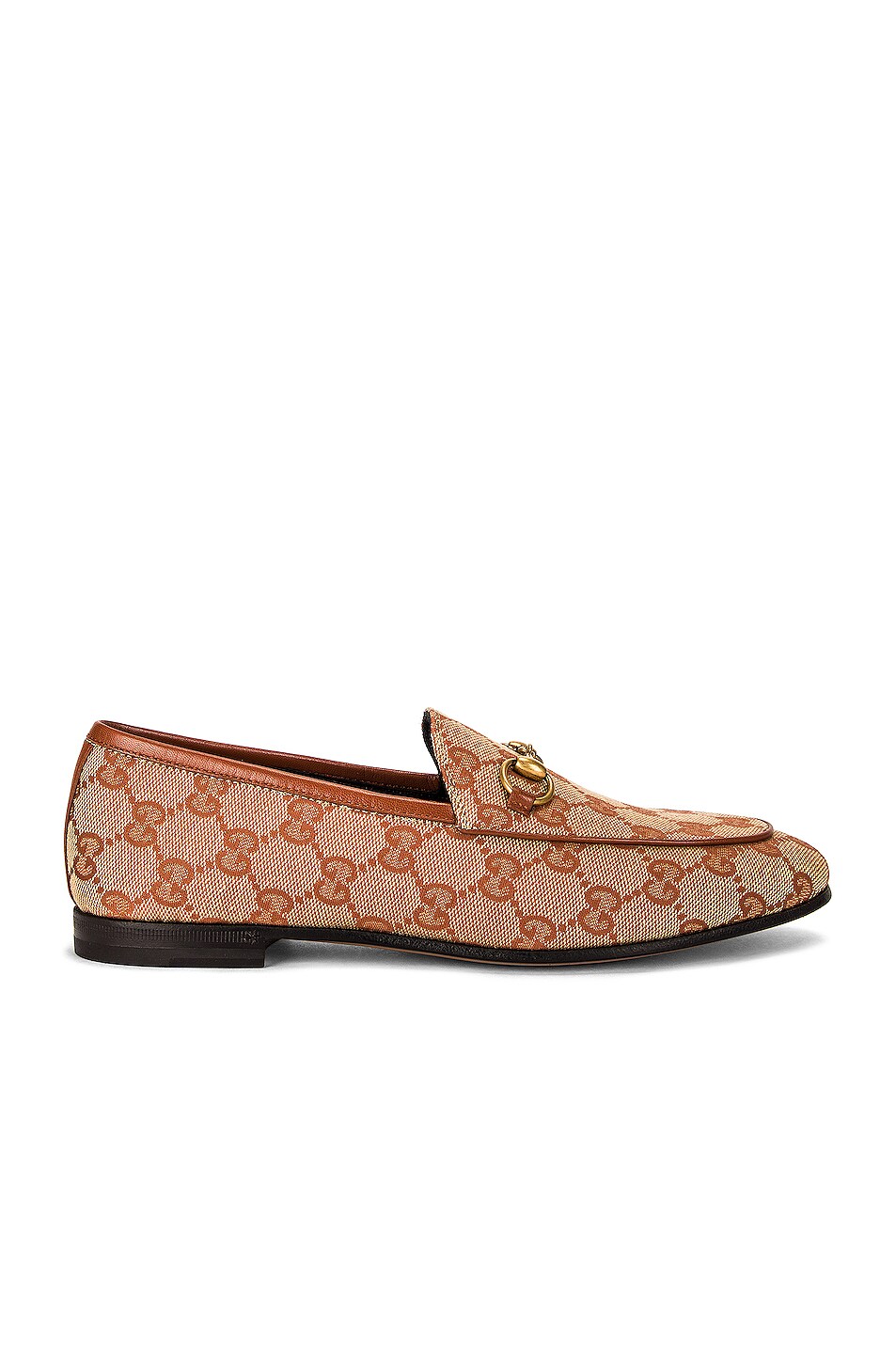 Image 1 of Gucci Jordan GG Canvas Loafers in Beige Ruggine & Rust