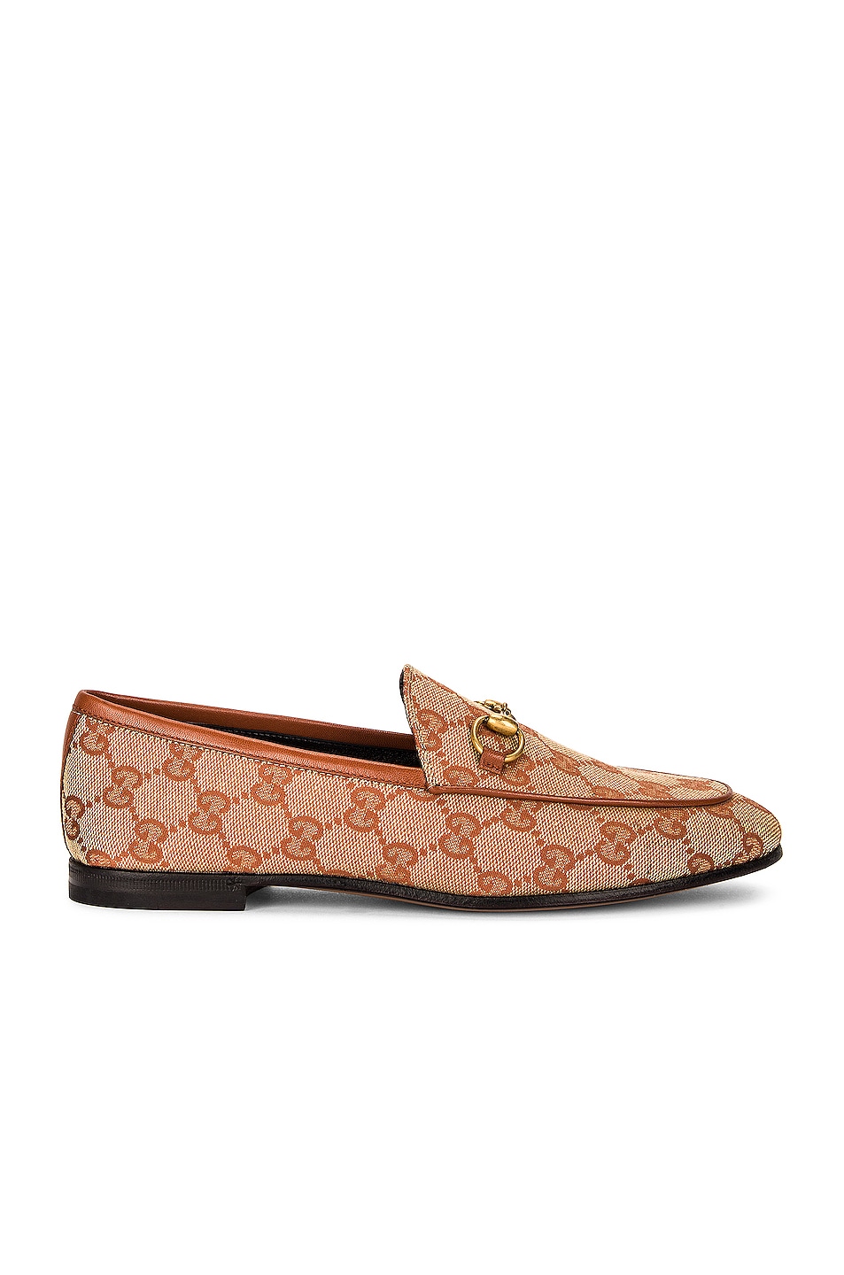 Image 1 of Gucci Jordan GG Canvas Loafers in Beige Ruggine & Rust