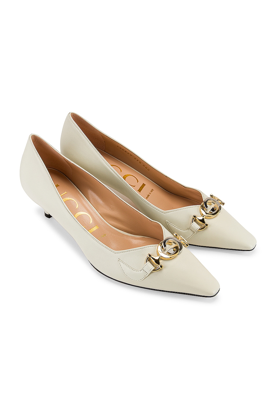 Image 1 of Gucci Low Heel Pumps in Dusty White