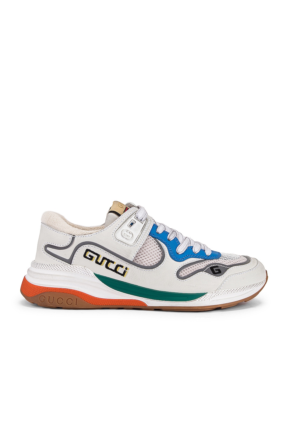 Image 1 of Gucci G Line Sneakers in White & Silver