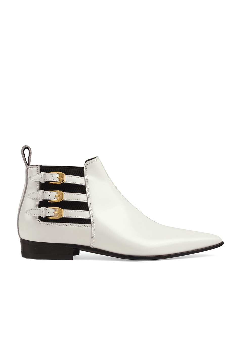 Image 1 of Gucci Leather Ankle Boots in Great White & Black