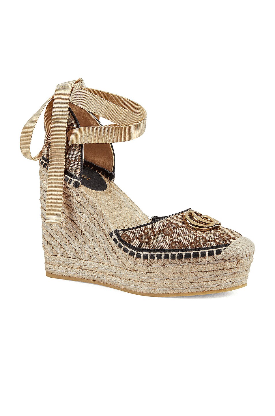 Gucci Pilar Espadrilles in Beige Ebony & Black | FWRD