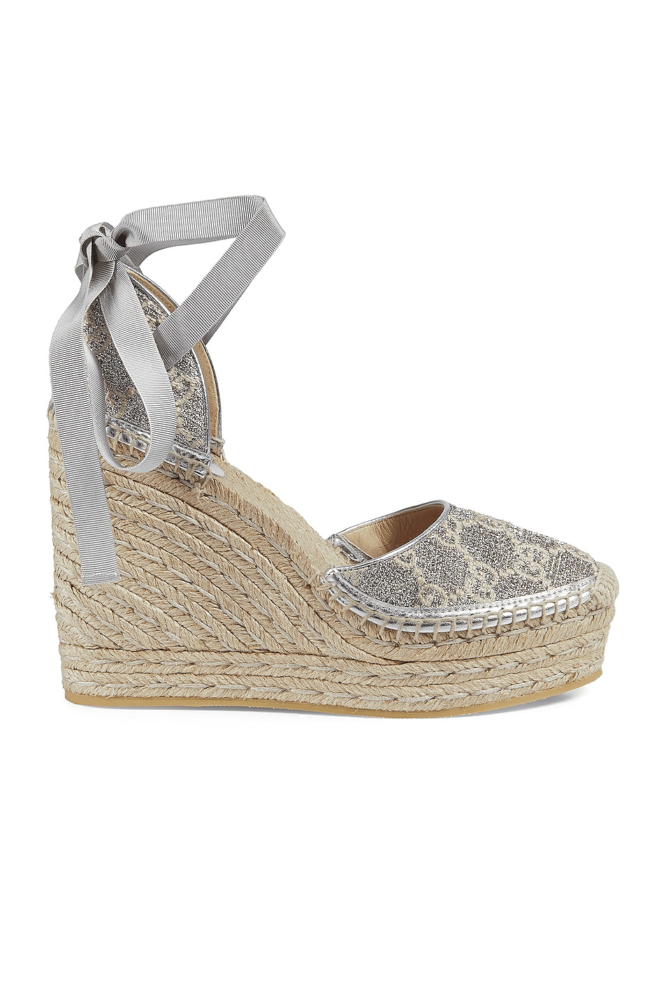 Image 1 of Gucci Pilar Espadrilles in Silver