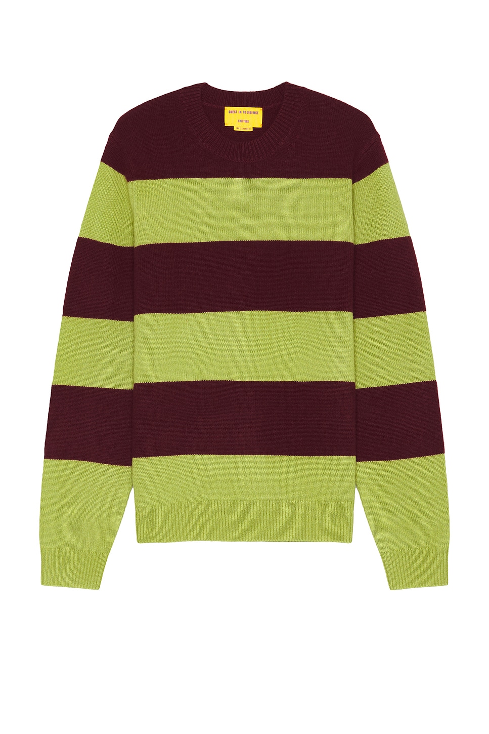 Shop Guest In Residence Stripe Crew In Matcha & Plum Stripe