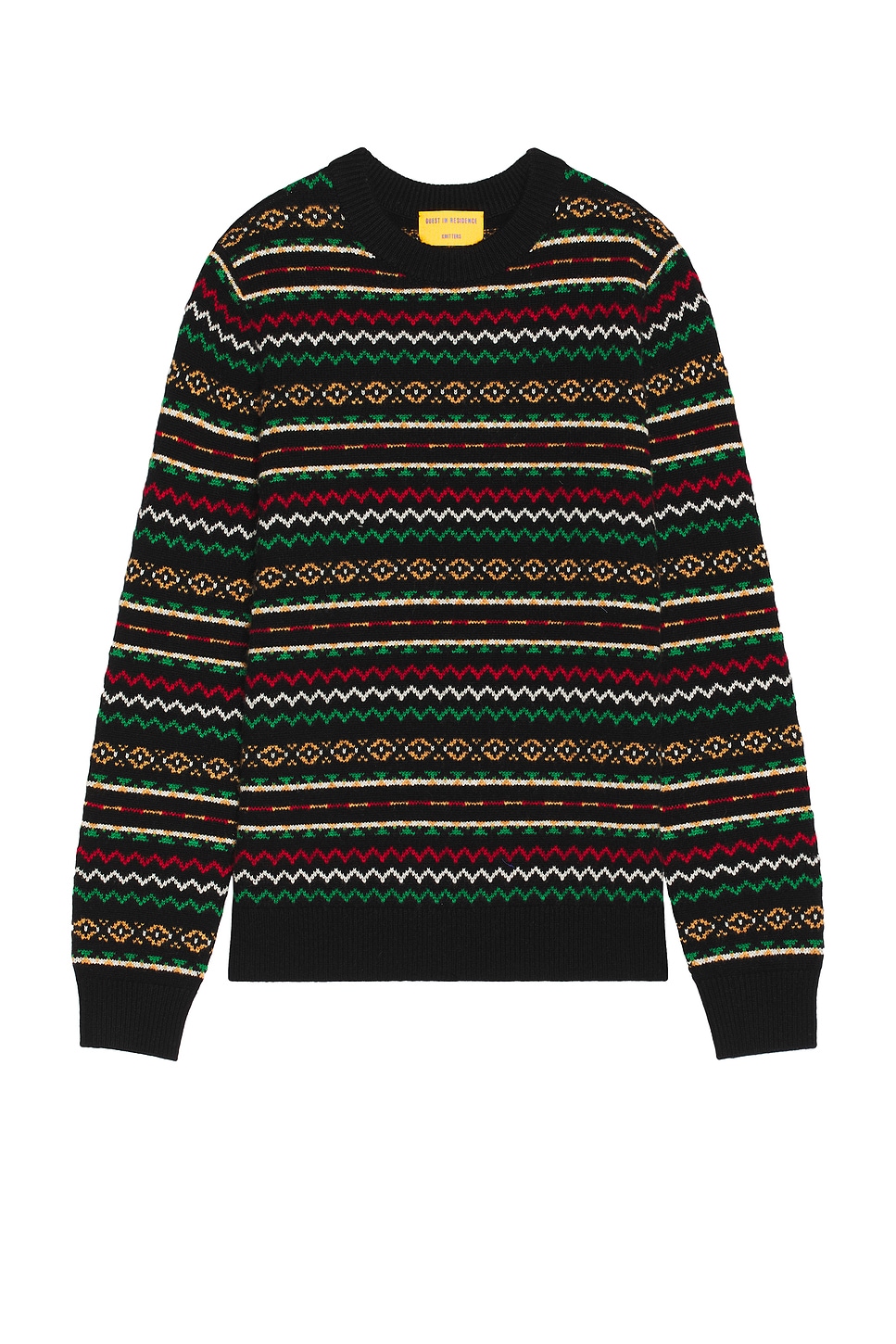 Lodge Crew Neck Sweater in Cashmere Blend in Black