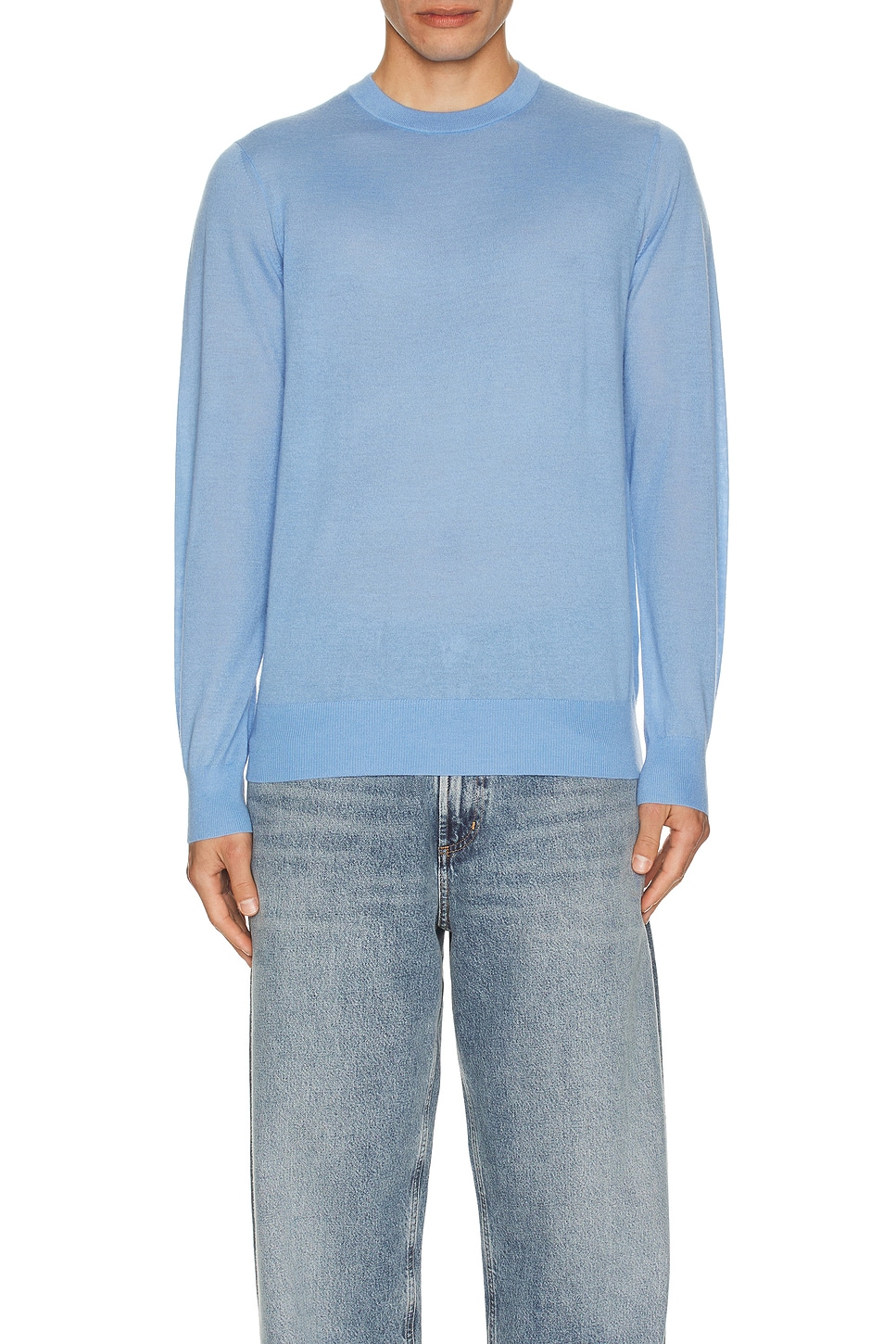 Image 1 of Guest In Residence Airy True Crew Neck Sweater in French Blue