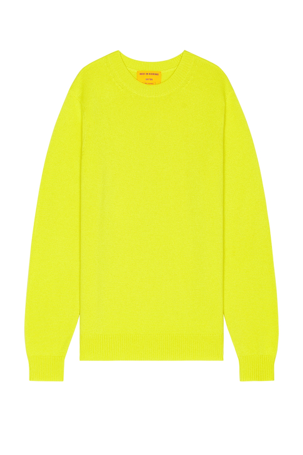 Image 1 of Guest In Residence Allday Crew Neck Sweater in Lemon