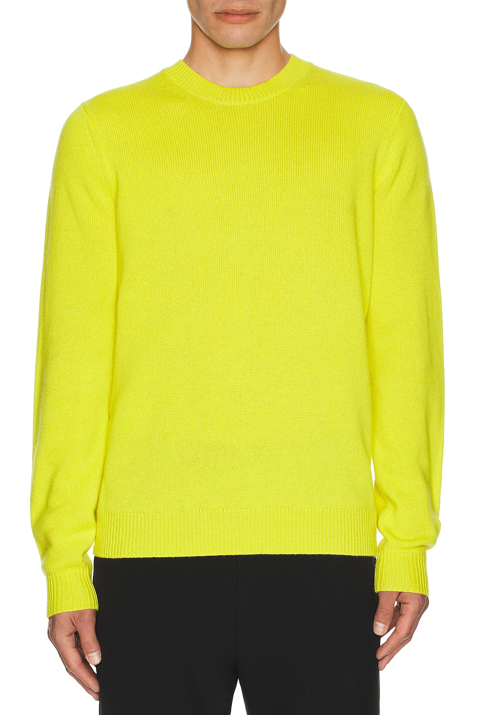Image 1 of Guest In Residence Allday Crew Neck Sweater in Lemon