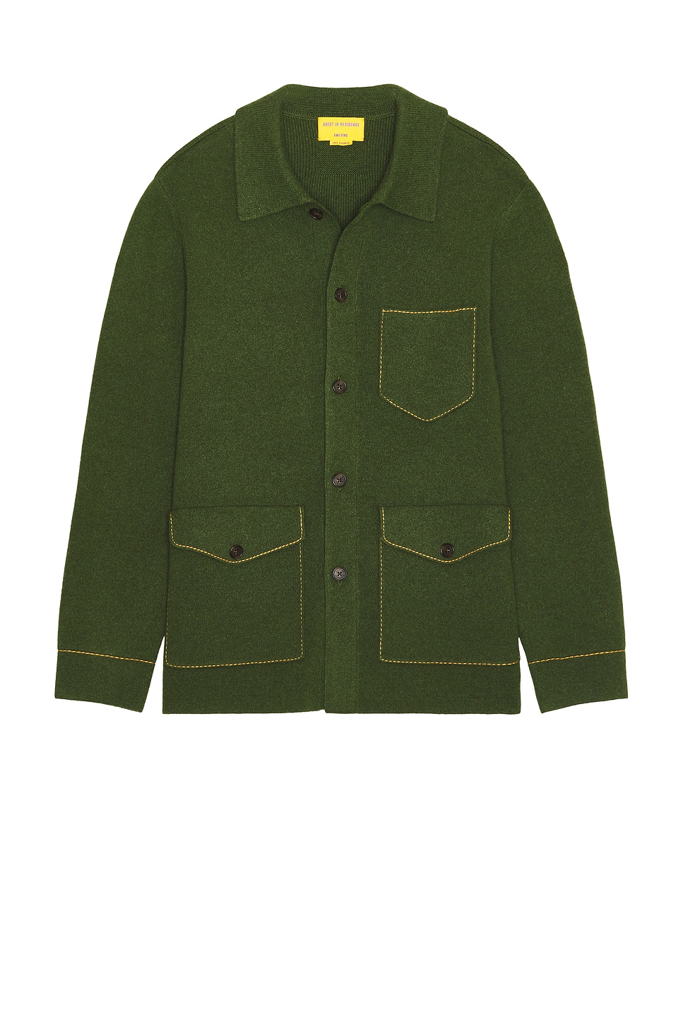 Industry Collared Jacket in Dark Green