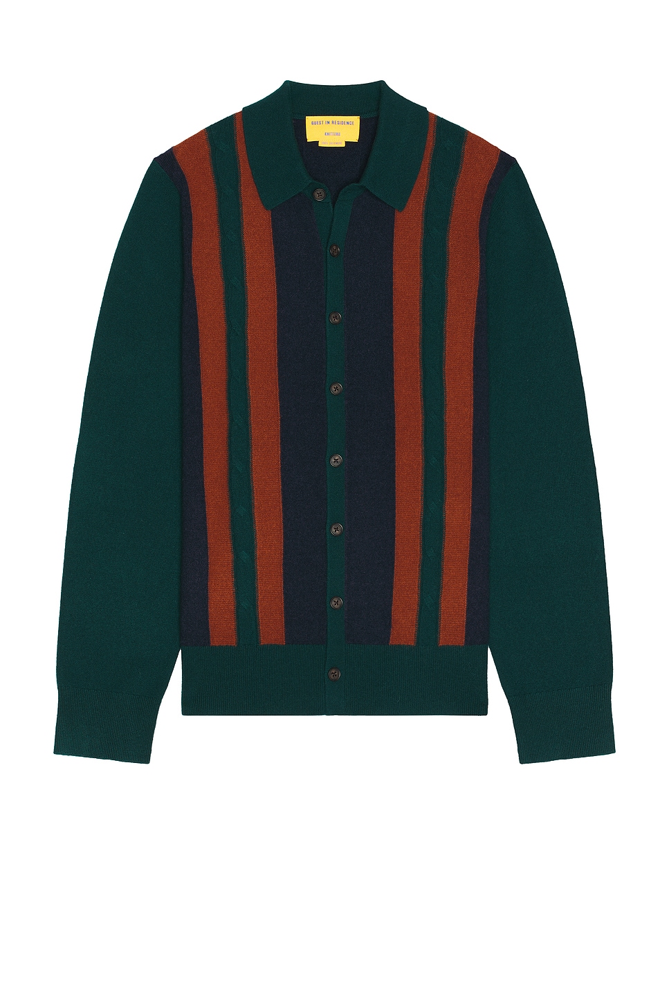 Image 1 of Guest In Residence Cable Plaza Shirt in Holly Combo