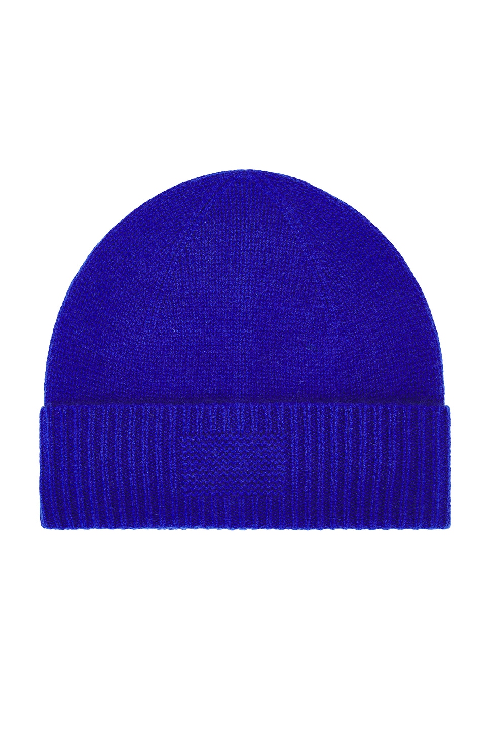 Rib Cuff Beanie in Blue