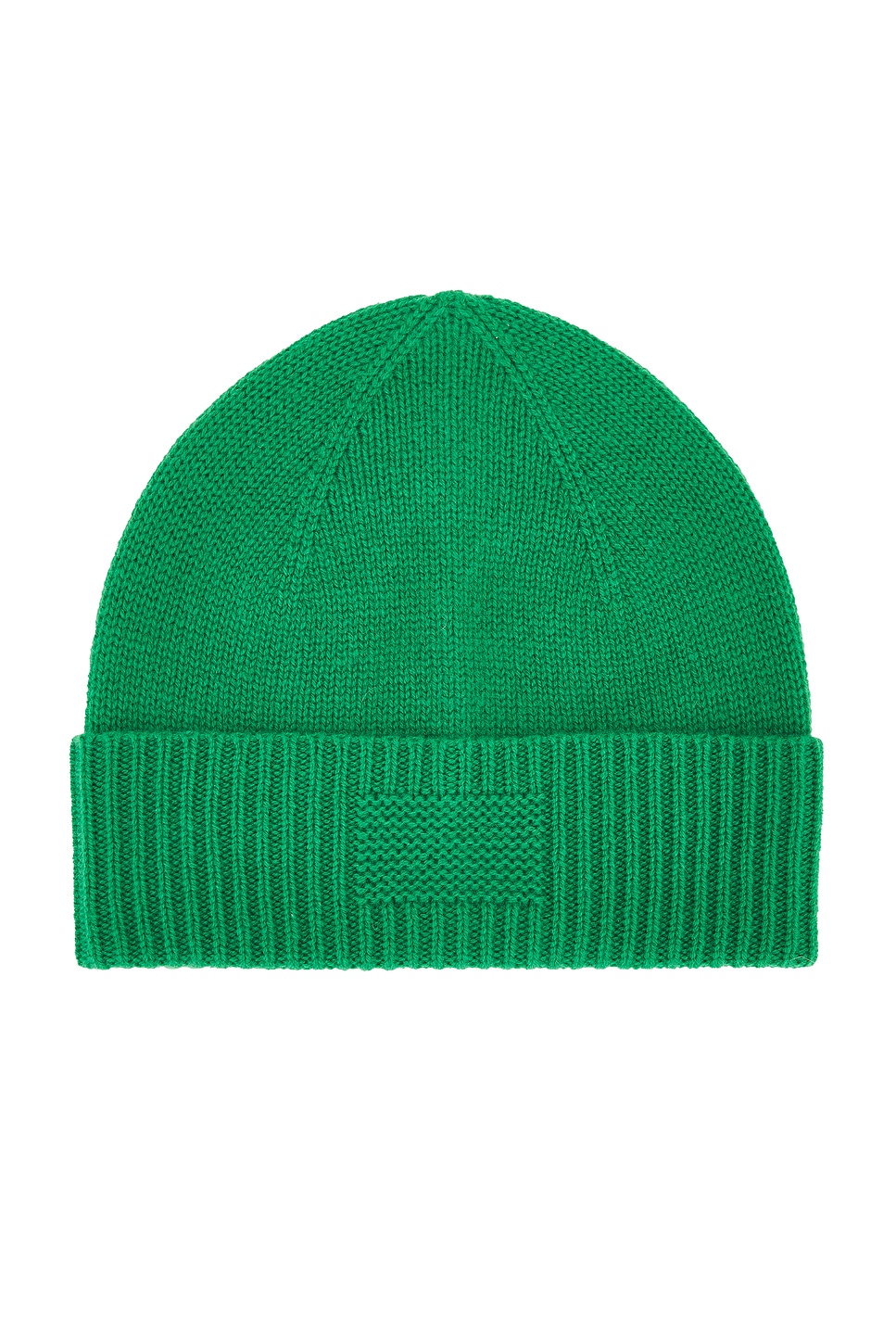 Rib Cuff Beanie in Green