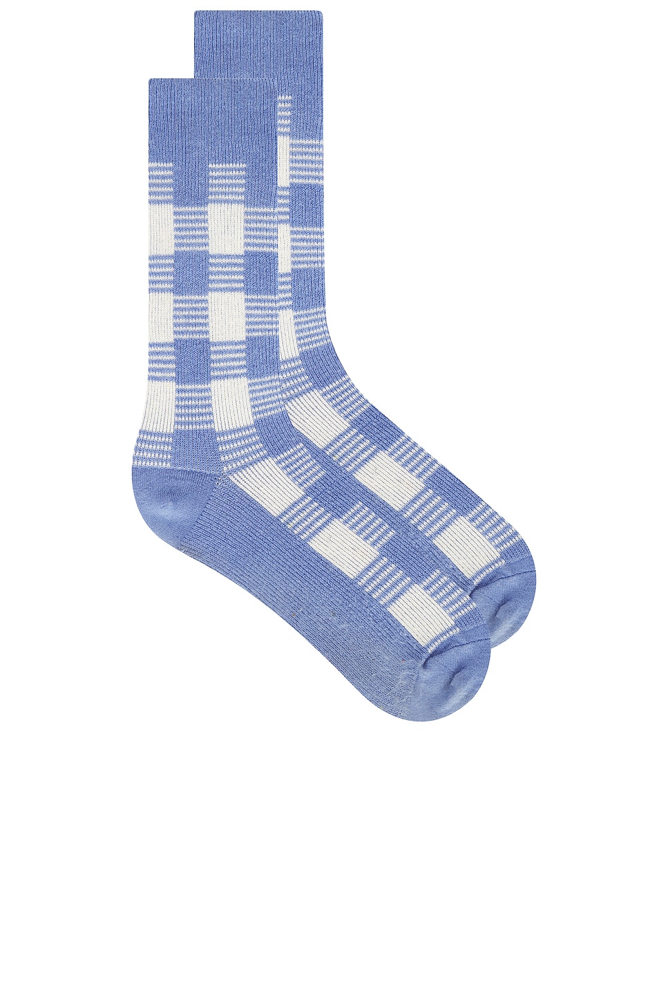 Gingham Socks in Blue