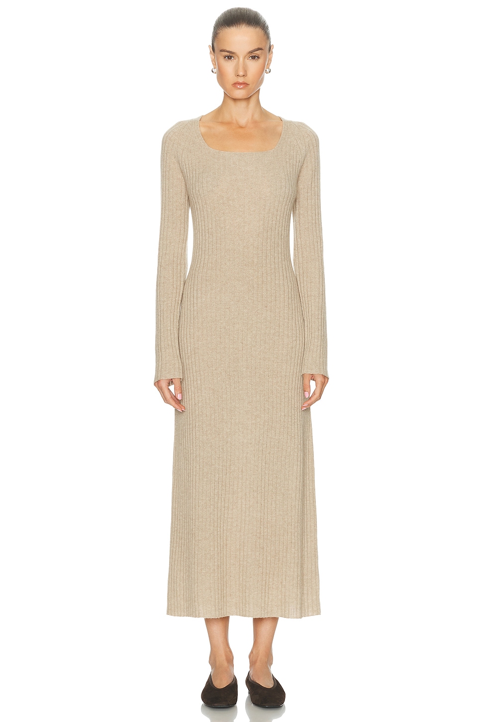 Guest In Residence Wide Rib Dress In Brown
