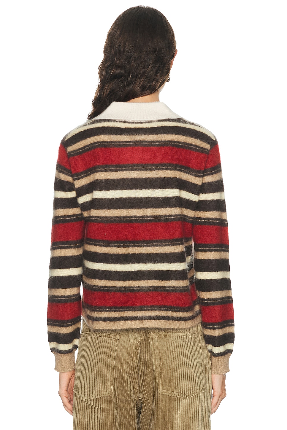 Guest In Residence Collegiate Stripe Polo Sweater