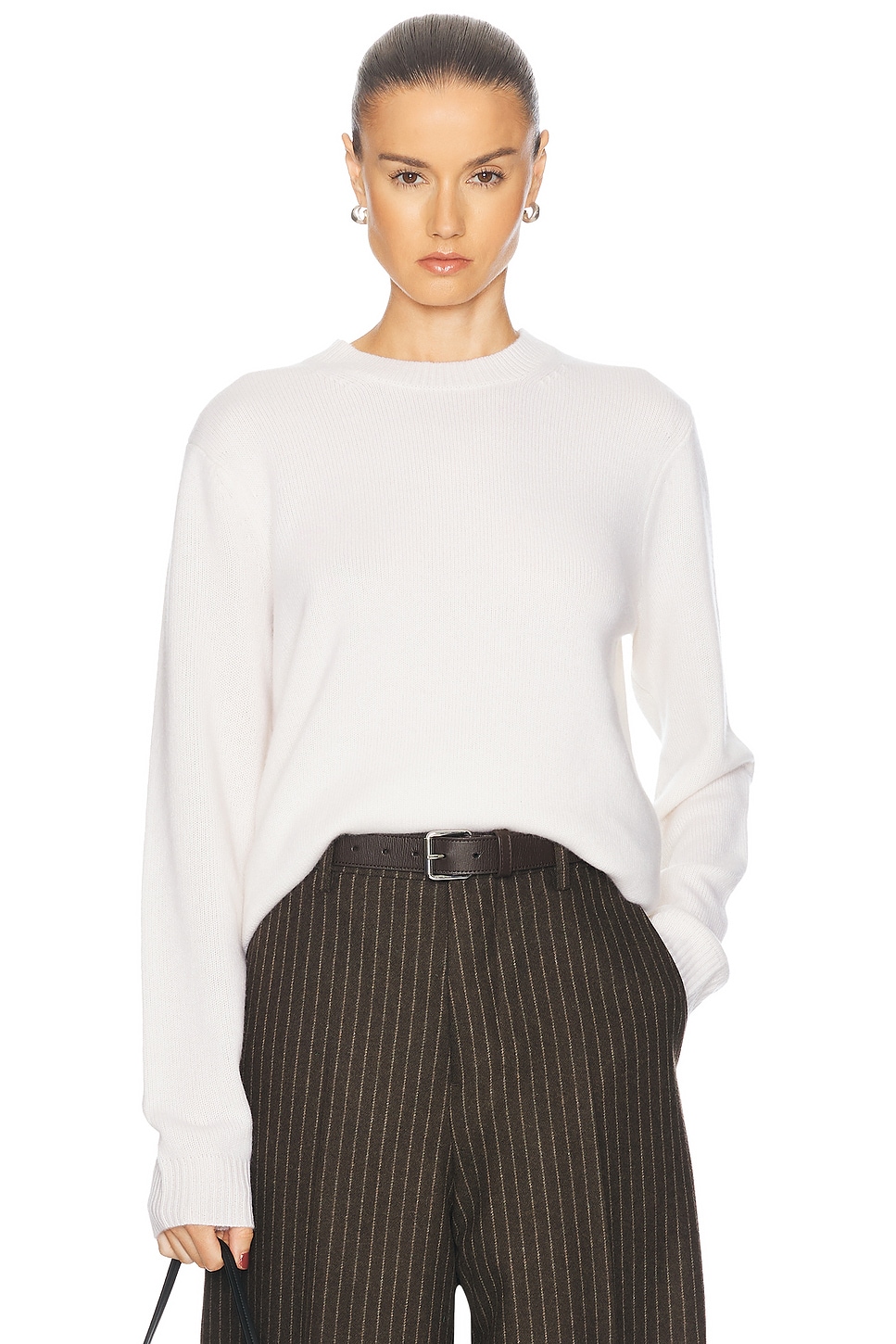 Shop Guest In Residence Allday Crew Cashmere Sweater In Cream