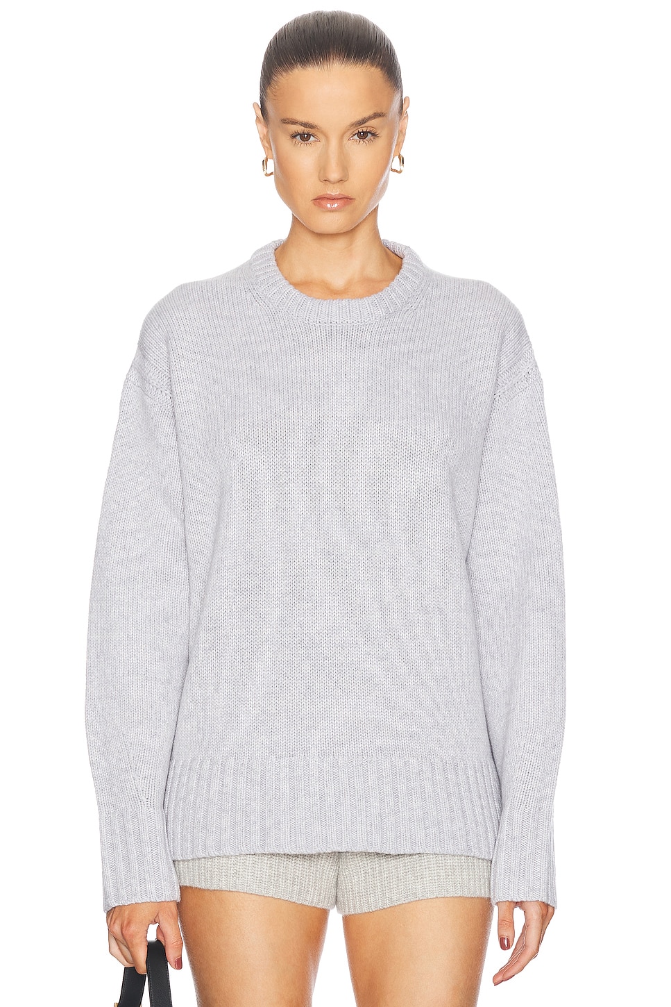 Cozy Crew Cashmere Sweater in Grey