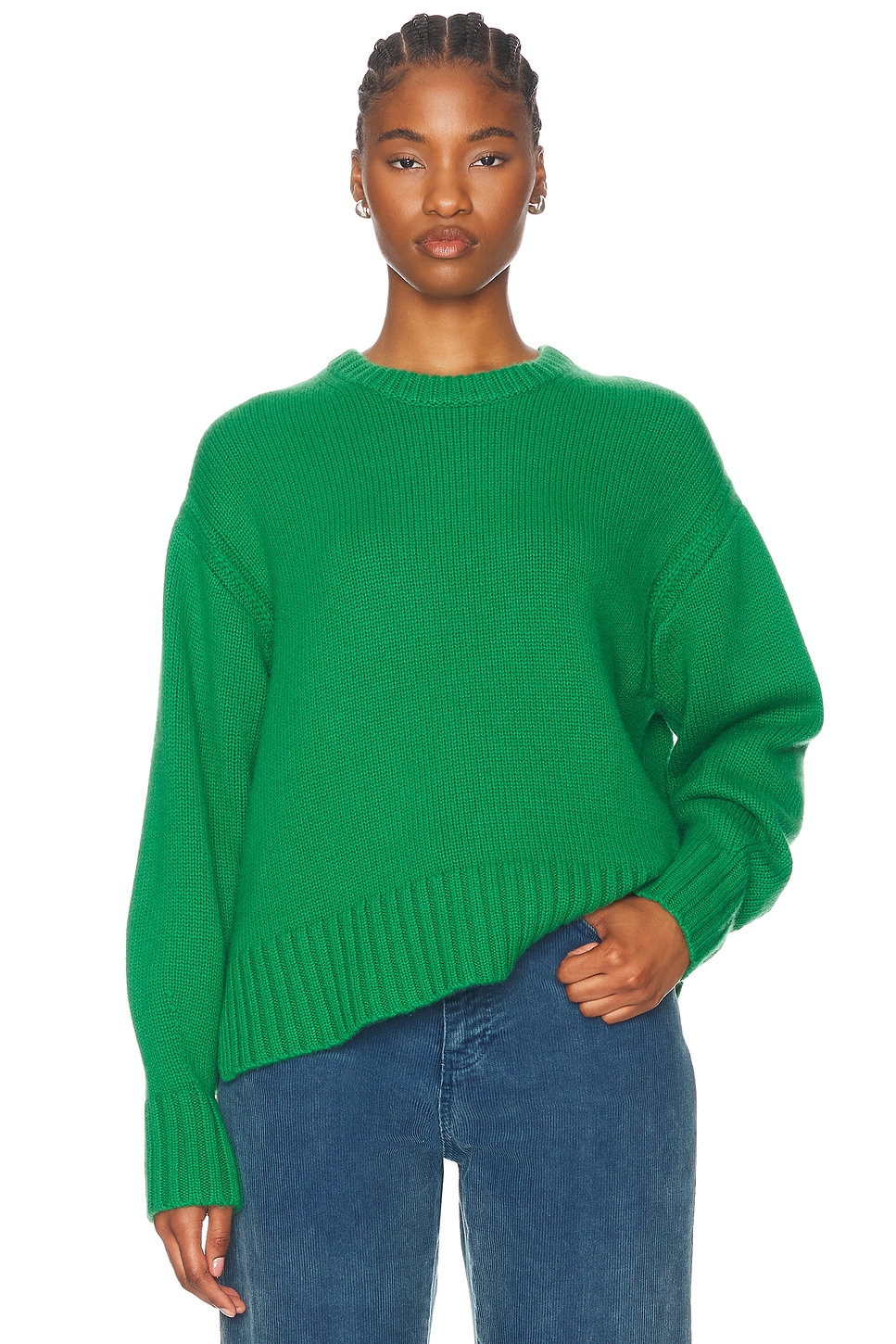 Cozy Crew Sweater in Green