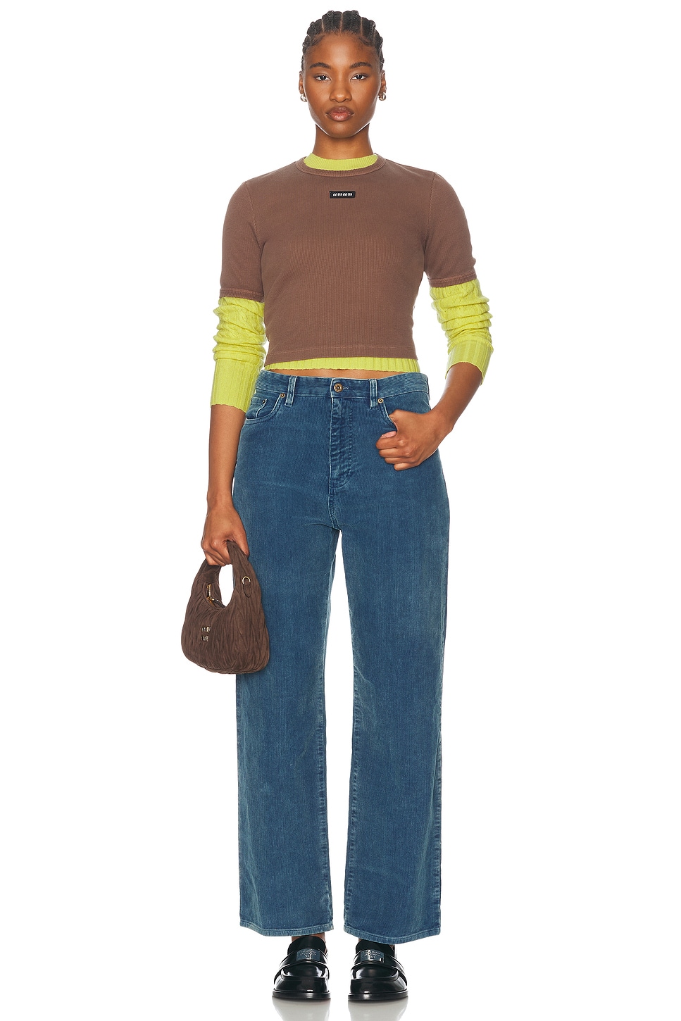 Guest In Residence Cable Shrunken Cashmere Crew Sweater thumbnail