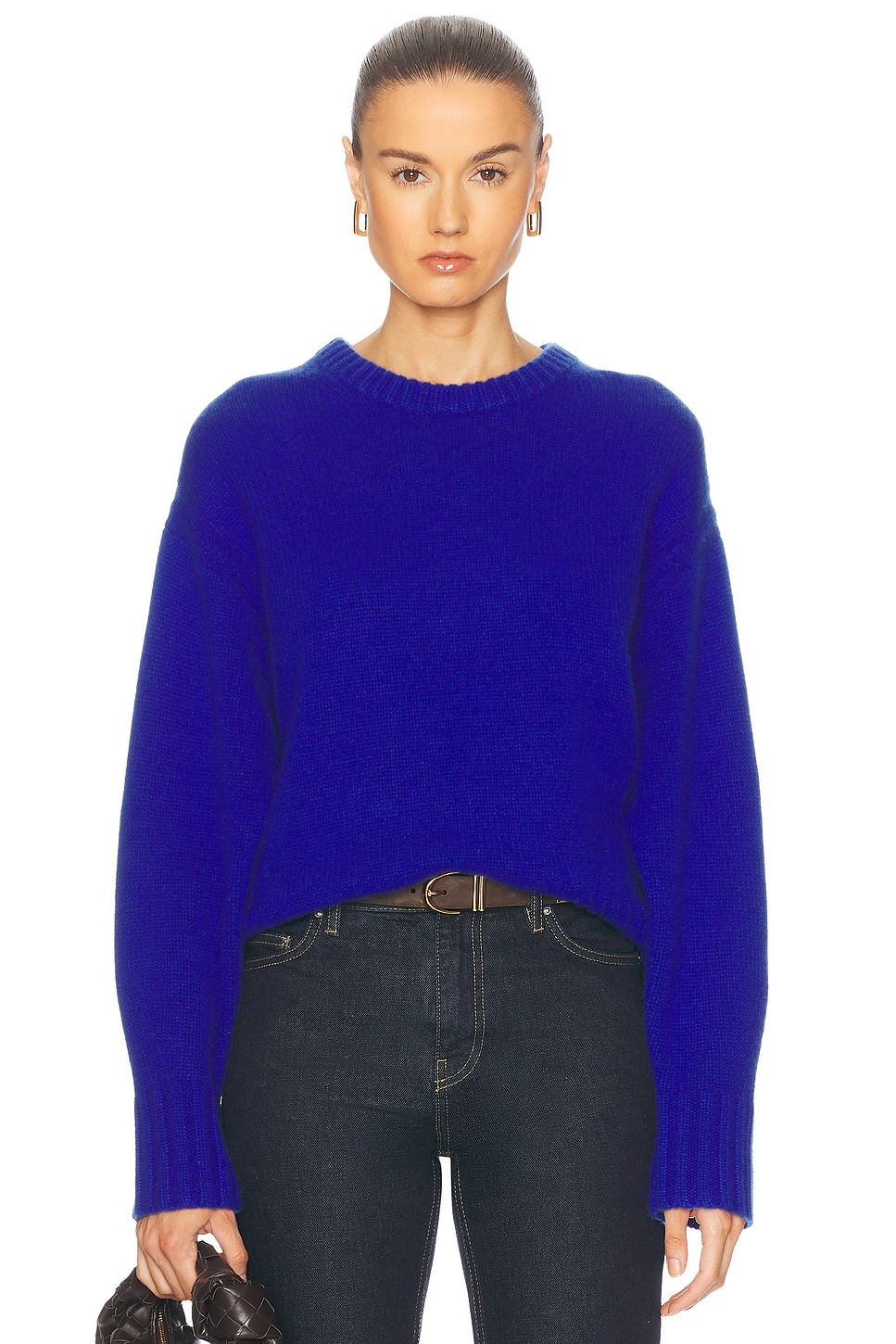 Image 1 of Guest In Residence Cozy Crew Sweater in Cobalt