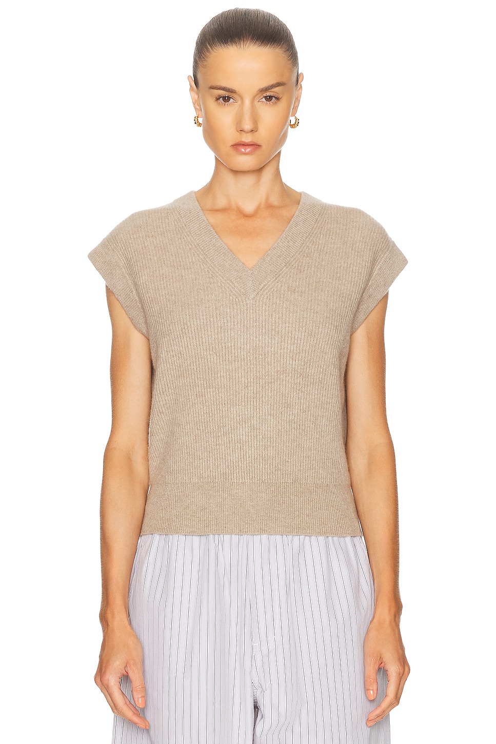 Guest In Residence Ribbed Cashmere Sweater In Neutral