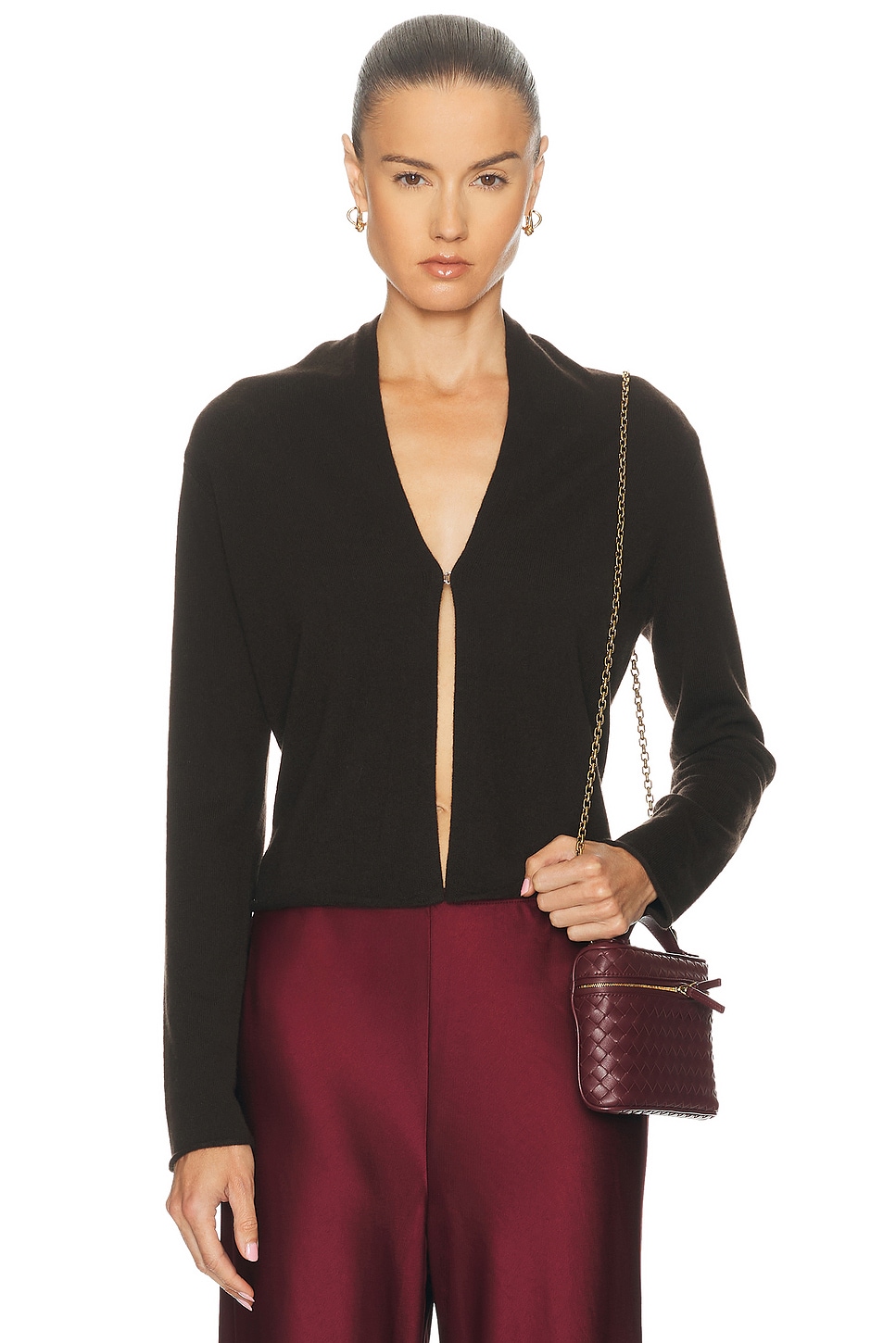 Guest In Residence Stealth Cardigan In Black