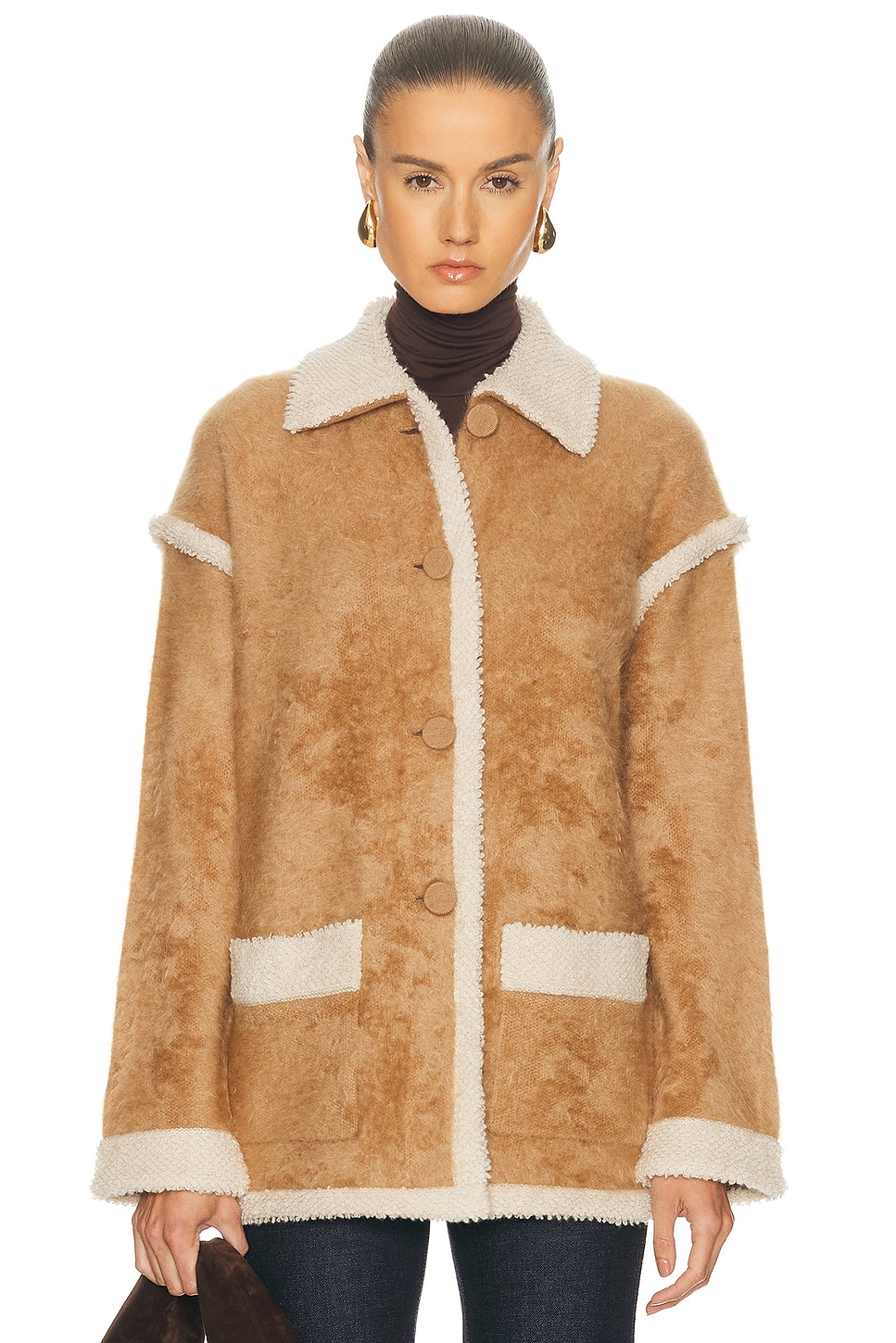 Image 1 of Guest In Residence Grizzly Jacket in Almond & Oatmeal