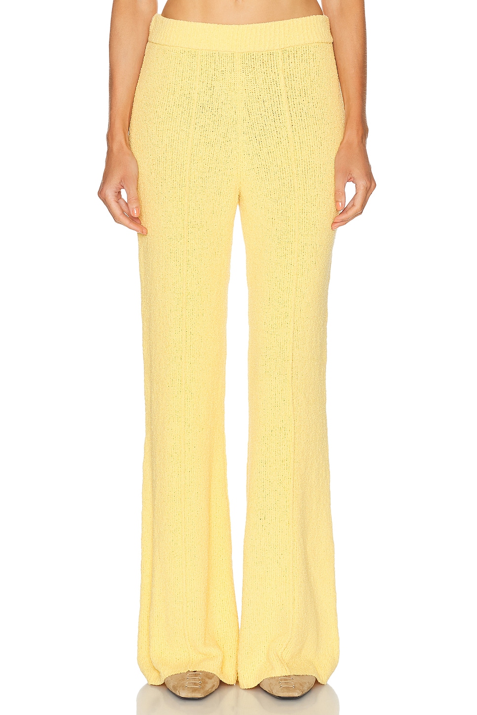 Guest In Residence Boucle Flare Pant In Yellow