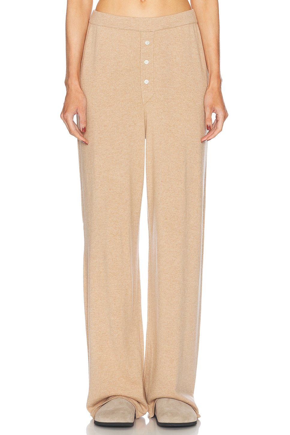 Everywear Cashmere Pant in Beige