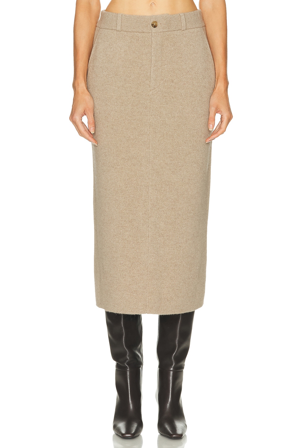 Guest In Residence Tailored Skirt In Brown
