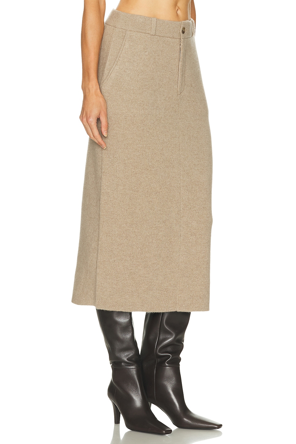 Guest In Residence Tailored Skirt In Brown