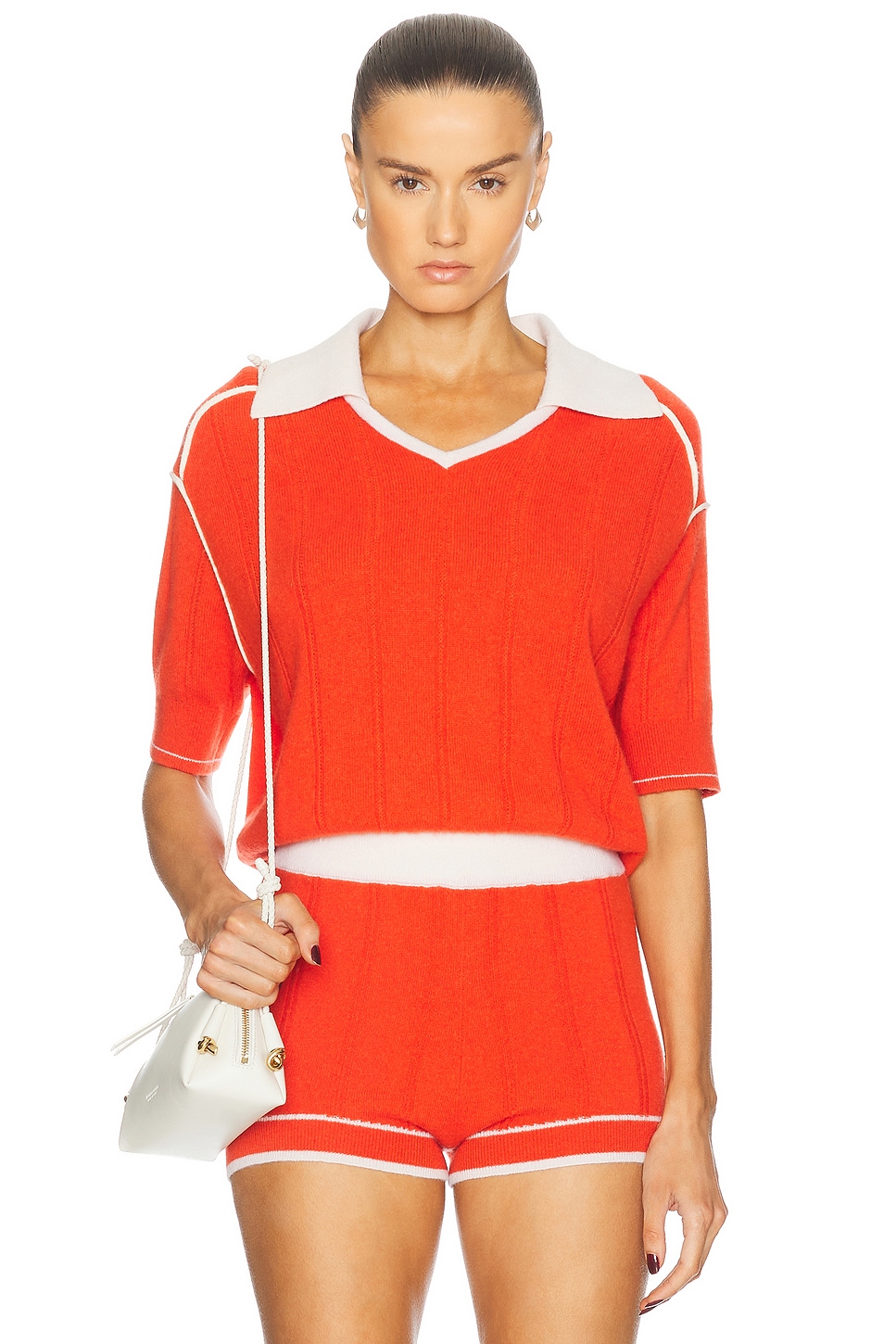 Pele Cashmere Polo in Red
