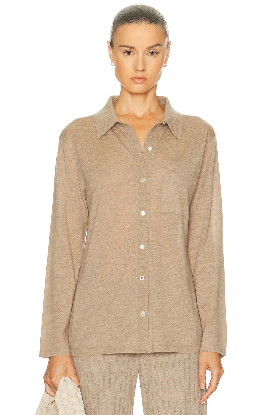 Image 1 of Guest In Residence Showtime Shirt in Taupe