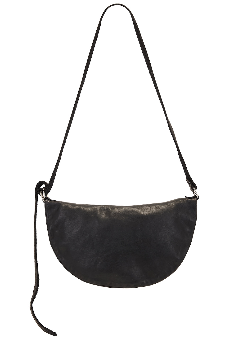 Shop Guidi Medium Leather Folded Belt Bag In Black