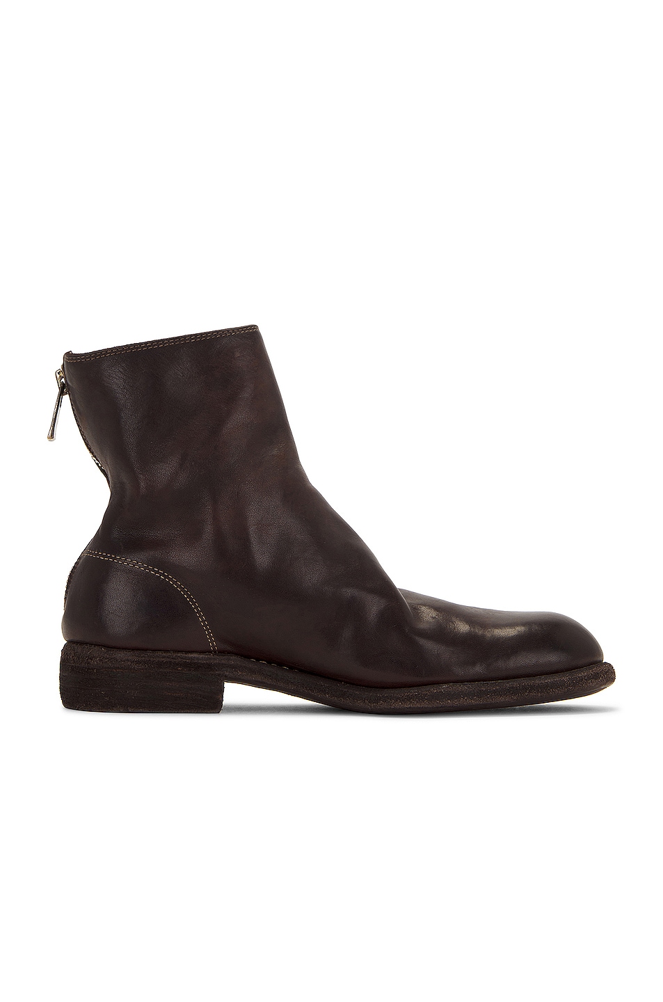 Image 1 of Guidi Back Zip Boot Full Grain Leather in Brown