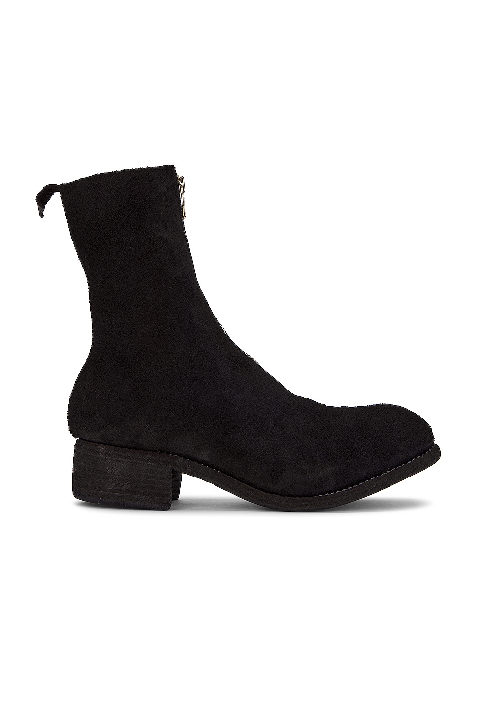 Image 1 of Guidi Pl2 Front Zip Boot in Black Suede